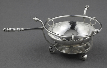 19th Century Dutch Miniature Silver Toy Chestnut Roaster